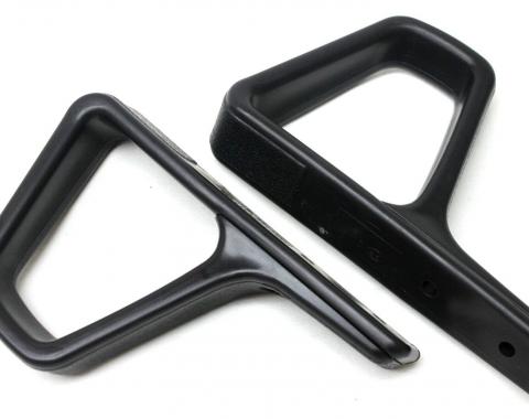 Camaro Seat Belt Shoulder Harness Strap Retainer, Pair, Black, 1982-1990