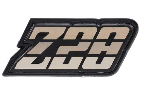 AMD Gas Door Emblem, Z28 Gold, 80-81 Camaro T-6954