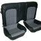 Acme Auto Front and Rear Seat Upholstery with Solid Rear Back Rest U308