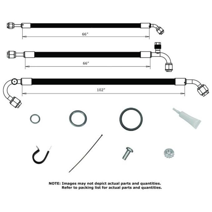 Vintage Air 1969 Chevelle SureFit™ Passenger-Side Reduced Barrier Standard Hose Kit 524470