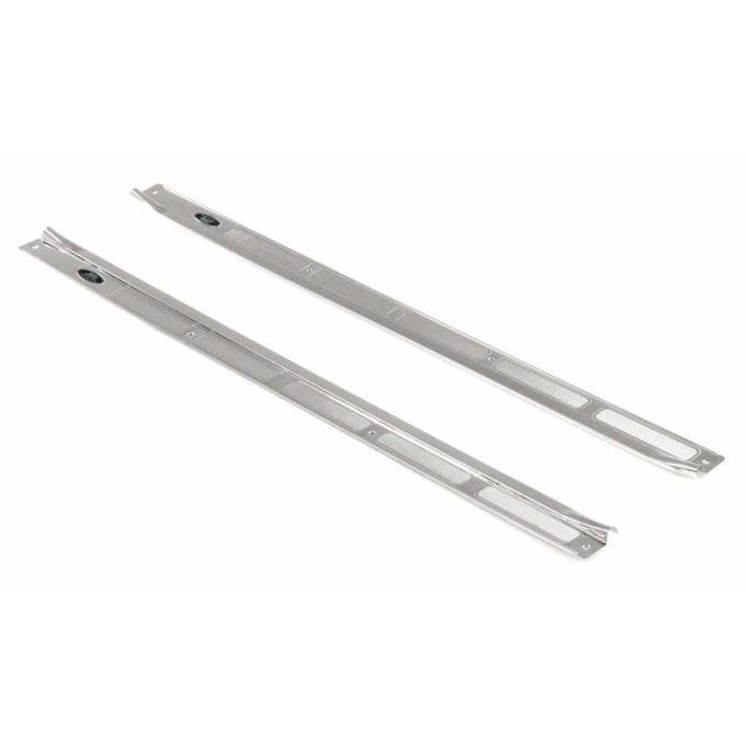 AMD Door Sill Plates, Fisher Logo Tag, Pair- 70-72 Camaro T-6732