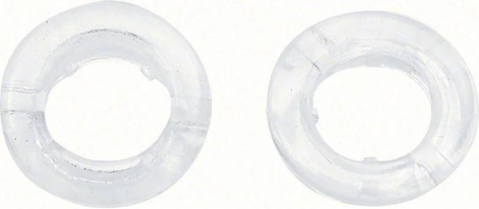 AMD Door Lock Knob Ferrules, Clear Plastic, Pair, 67 Camaro Firebird Chevelle El Camino K-K587