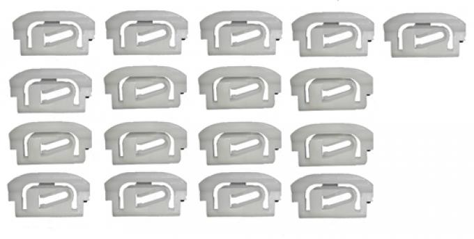 Redline Restomotive® 1975-1981 Camaro / Firebird Plastic Windshield Molding Clip Set
