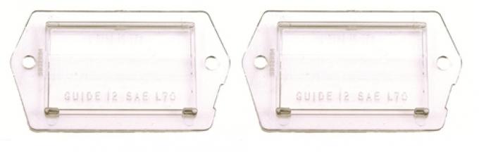 Classic Headquarters Camaro License Light Lens, Pair W-016B