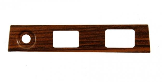Classic Headquarters Dash Woodgrain Plate, with Defroster or Power Top W-385A