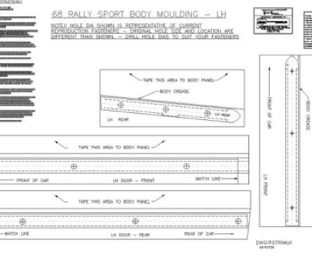 Classic Headquarters Rallysport Lower Body Chrome Template Kit W-711