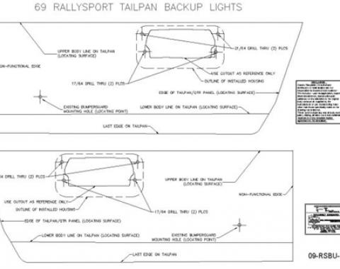 Classic Headquarters Rallysport Back-Up Light Template Kit W-727