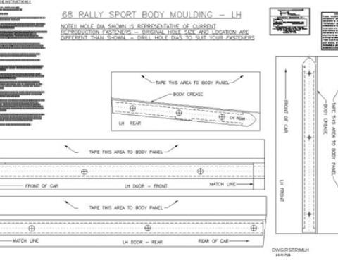 Classic Headquarters Rallysport Lower Body Chrome Template Kit W-711