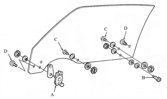 Classic Headquarters F-Body Door Glass Mounting Kit W-033