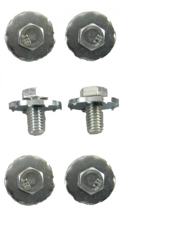 Classic Headquarters Convertible Frame Bolts with Serrated Washer Set (6) R-222