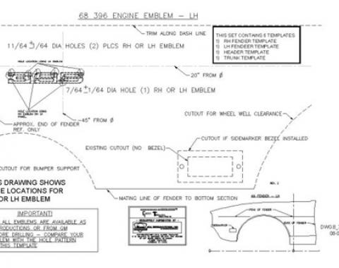 Classic Headquarters SS-396 Emblem Template Kit W-708