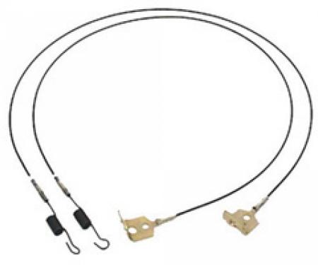 Classic Headquarters "F" Convertible Top Hold Down Cables, Pair W-144