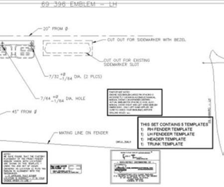 Classic Headquarters SS-396 Emblem Template Kit W-719