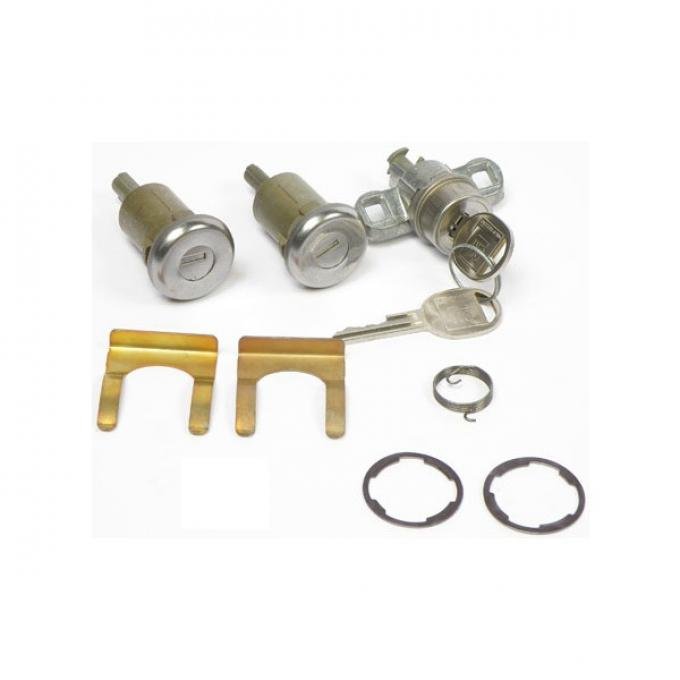thumbnail image 2 of 1970-1973 Chevrolet Camaro Ignition, Door & Trunk Lock Set - New With GM Keys - Hydro-E-Lectric 2 of 5