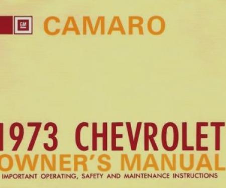 Camaro Owner's Manual, Glove Box, 1973