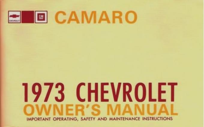 Camaro Owner's Manual, Glove Box, 1973