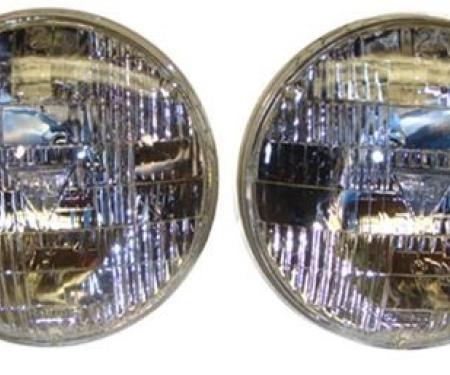 T3 Headlight Headlamp Set, OE Style Ribbed Design, Pair