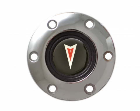 Volante S6 Series Horn Button Kit, Pontiac Red Arrow, Chrome