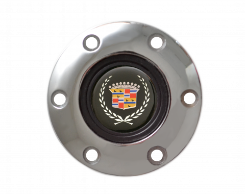 Volante S6 Series Horn Button Kit, Cadillac, Chrome
