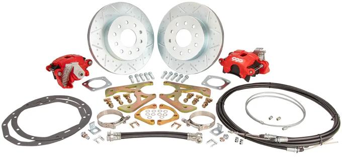Classic Performance 11" Rear Disc Brake Wheel Kit w/ E-Brakes 68-74 Nova, Red Calipers, 5 x 4.75 1012RWBK-SE-6874XDR