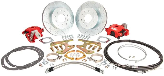 Classic Performance 11" Rear Disc Brake Wheel Kit w/ E-Brakes 68-69 Camaro, Red Calipers, 5 x 4.75 1012RWBK-SE-6869UGR