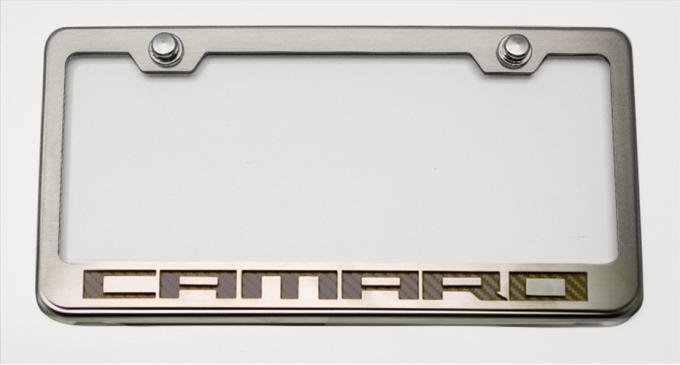 Camaro License Plate Frame with CAMARO Lettering - Choose Vinyl or LED Color 102043