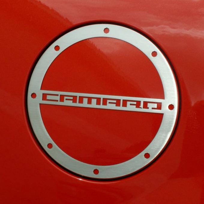 American Car Craft 2010-2017 Chevrolet Camaro Gas Cap Cover Satin "Camaro Style" 102059