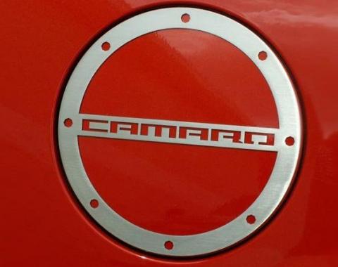 American Car Craft 2010-2017 Chevrolet Camaro Gas Cap Cover Polished "Camaro Style" 102058