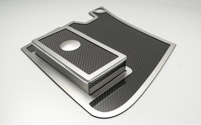 American Car Craft Battery Fuse Box Cover Real Carbon Fiber w/ Satin Trim 033089