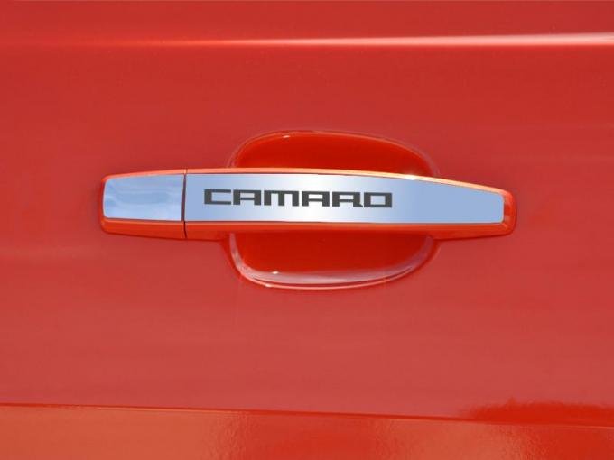 American Car Craft 2010-2013 Chevrolet Camaro Door Handle Plate Polished Exterior "Camaro" 2pc 102082