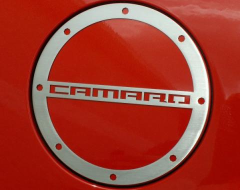 American Car Craft 2010-2017 Chevrolet Camaro Gas Cap Cover Satin "Camaro Style" 102059