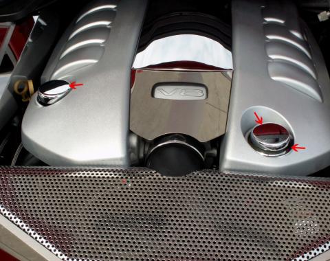 American Car Craft Pontiac G8 Polished Engine Fluid Cap Cover Kit 3pc 223008