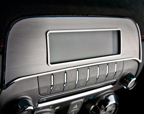 American Car Craft 2010-2015 Chevrolet Camaro Radio Trim Plate Satin/Polished for Factory Radio 101044
