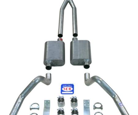 Shafers Classic Reproductions 1967-1969 Camaro "X Style" 2-1/2" Exhaust System with Big Block with Long Style Headers, Stainless steel 23021S