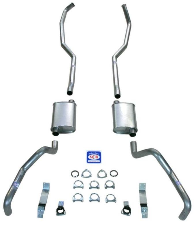 Shafers Classic Reproductions 1967-1969 Camaro 2-1/2" Exhaust System with Big Block with Cast Iron Manifolds, Stainless steel 23026S