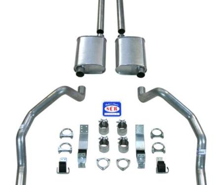 Shafers Classic Reproductions 1967-1969 Camaro "X Style" 2-1/2" Exhaust System with Big Block with Long Style Headers, Stainless steel 23020S