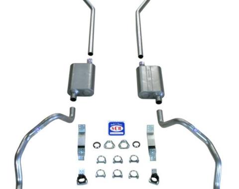 Shafers Classic Reproductions 1967-1969 Camaro 2" Exhaust System with Quickflow Mufflers, Stainless steel 23007S