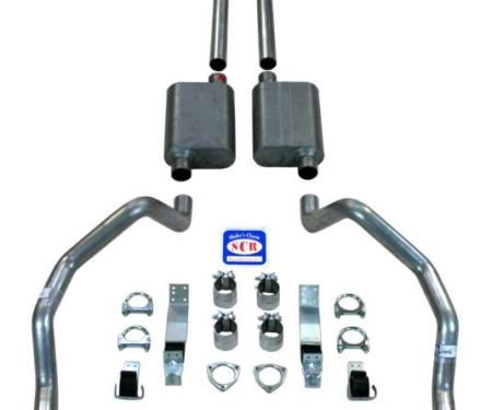 Shafers Classic Reproductions 1967-1969 Camaro X Style 2-1/2" Exhaust System with Small Block Long Style Headers, Stainless steel 23013S