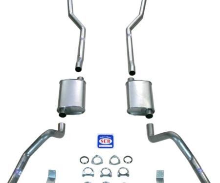 Shafers Classic Reproductions 1967-1969 Camaro 2-1/2" Exhaust System with Big Block with Cast Iron Manifolds, Stainless steel 23026S
