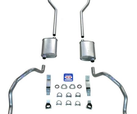 Shafers Classic Reproductions 1967-1969 Camaro 2" Exhaust System with Small Block with 2" Cast Iron Manifolds, Stainless steel 23029S
