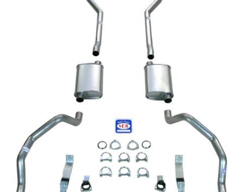 Shafers Classic Reproductions 1967-1969 Camaro 2-1/2" Exhaust System with Big Block with Cast Iron Manifolds, Stainless steel 23027S
