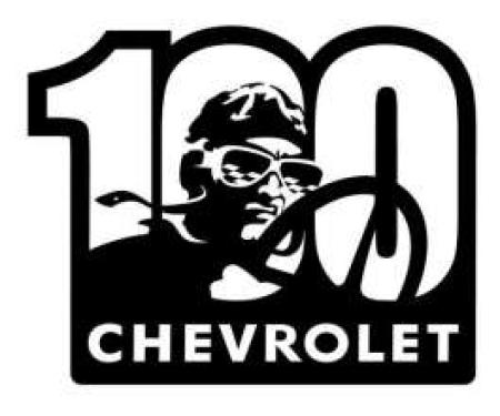 Chevrolet Metal Sign,100th,16 X 13