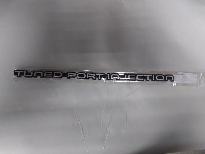Camaro Silver "5.7 Tuned Port Injection" Rear Panel Emblem, 1987-1992 - NEW