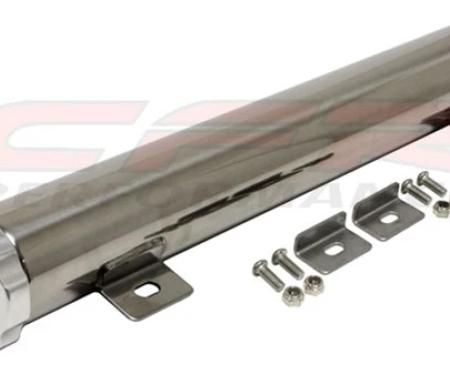 CFR Performance 15" x 2" Stainless Steel Radiator Overflow Tank 24 Oz - Polished - Universal HZ-6075-POL