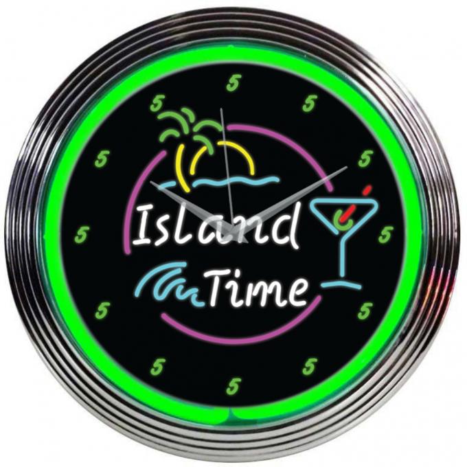 Neonetics Neon Clocks, Island Time Neon Clock