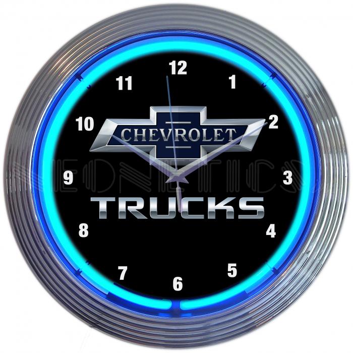 Neon Clocks, Chevy Trucks 100th Anniversary Neon Clock