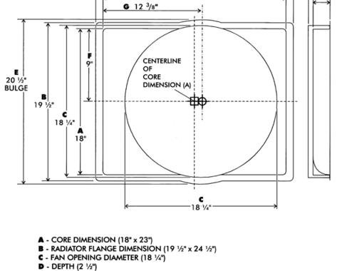 Vintage Air 1969 Camaro Universal Shroud For Electric Fan 37269-VCF