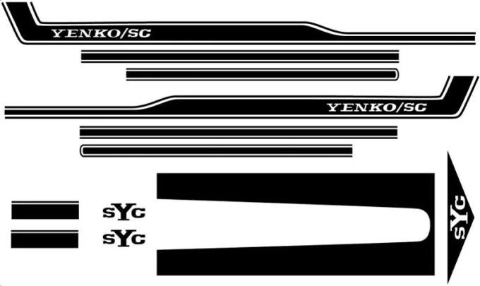AMD Stripe Set, "SYC YENKO"- Black, 69 Camaro K-SK301