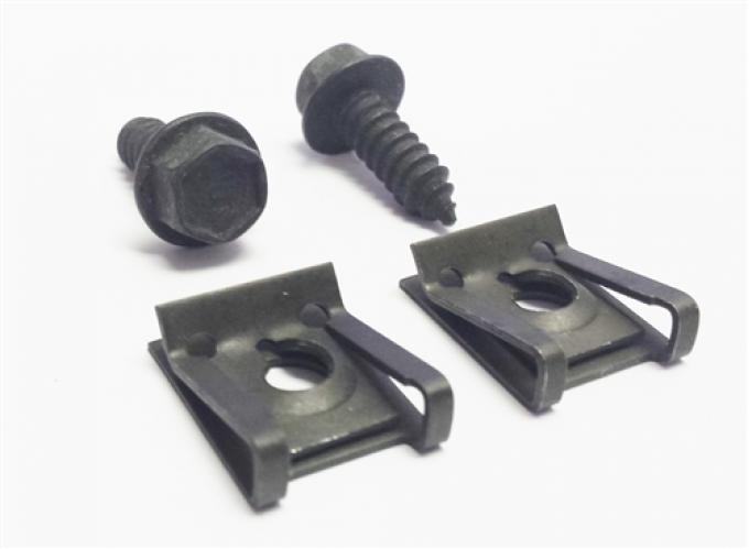 Camaro Windshield Washer Jar Bracket Mounting Hardware Set, 1971-1974