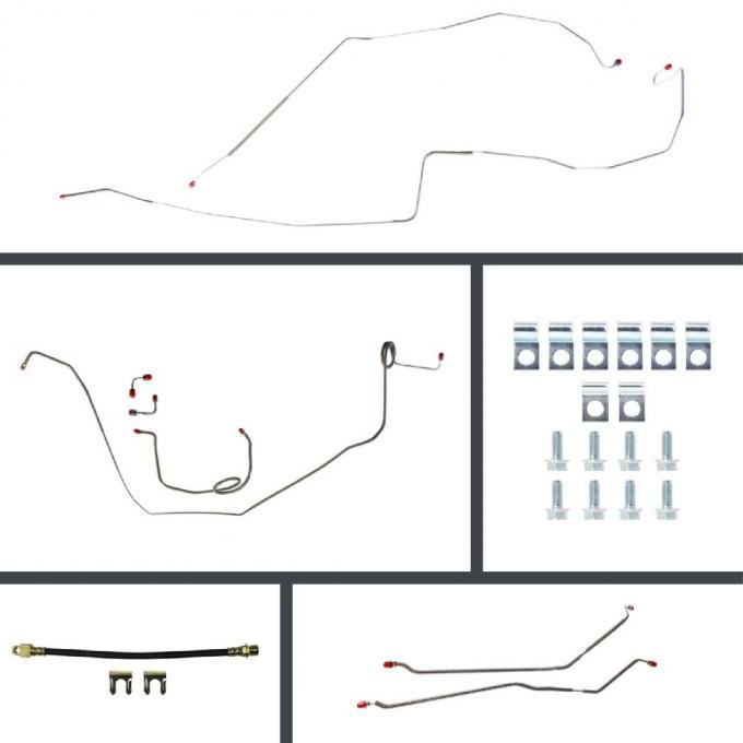 Right Stuff 1968 Pontiac Firebird Brake Hydraulic Line Kit , N/A POM68H4